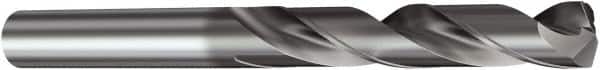 Sandvik Coromant - 12.8mm 140° Solid Carbide Jobber Drill - TiAlN Finish, Right Hand Cut, Spiral Flute, Straight Shank, 4.8819" OAL, Split Point - Americas Industrial Supply