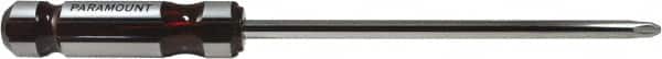 Paramount - #4, 13" OAL, Standard Phillips Screwdriver - 8" Blade Length, Round Shank, Acetate Handle - Americas Industrial Supply