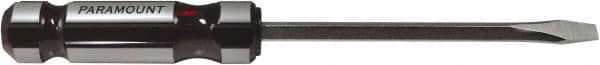 Paramount - 266mm OAL Standard Slotted Screwdriver - 152mm Blade Length, Square Shank, Acetate Handle - Americas Industrial Supply