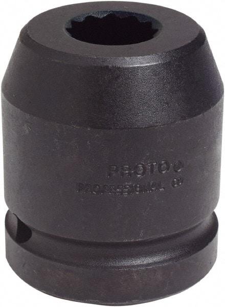 Proto - 1" Drive 2-3/8" Standard Impact Socket - 12 Points, 3-1/4" OAL - Americas Industrial Supply