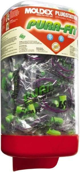 Moldex - Pull Out Disposable with 33 dB Earplugs - Bright Green Earplugs, 150 Pairs, Wall Mount - Americas Industrial Supply