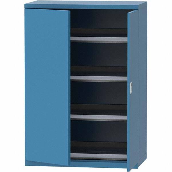 LISTA - 84 Compartment Bright Blue Steel Modular Storage Cabinet - Americas Industrial Supply