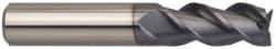 Guhring - 8mm, 16mm LOC, 8mm Shank Diam, 63mm OAL, 3 Flute, Solid Carbide Square End Mill - Single End, FIREX Finish, Spiral Flute, 45° Helix, Centercutting, Right Hand Cut, Right Hand Flute, Series 3741 - Americas Industrial Supply