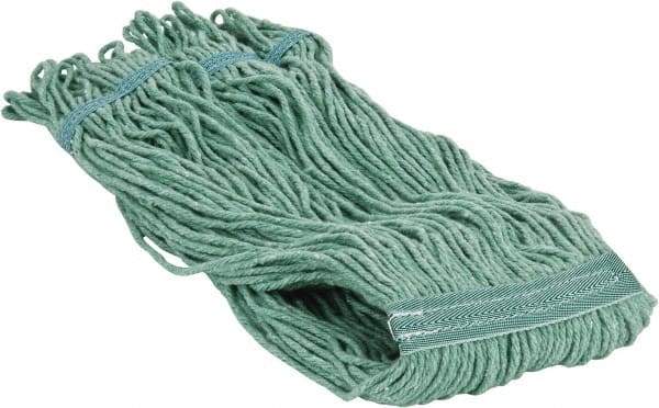 PRO-SOURCE - 5" Green Head Band, Large PET Loop End Mop Pad - 4 Ply, Quick Change Connection, Use for General Purpose - Americas Industrial Supply