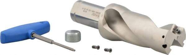Iscar - 4" Max Drill Depth, 2xD, 2" Diam, Indexable Insert Drill - 2 Inserts, 1-1/2" Shank Diam, Straight Shank - Americas Industrial Supply