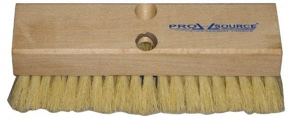 PRO-SOURCE - 2" Bristle Length, Tampico Scrub Brush - 10" OAL, Tapered Handle, Hardwood Block - Americas Industrial Supply