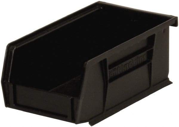 Akro-Mils - 10 Lb. Load Capacity, 7-3/8" Deep, Black Polymer Hopper Stacking Bin - 3" High x 4-1/8" Wide x 7-3/8" Long - Americas Industrial Supply