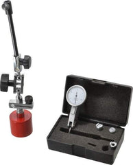 Value Collection - 0.0005" Graduation, 0.03" Max Meas, 0-15-0 Dial Reading, Indicator & Base Kit - 1-1/4" Dial Diam - Americas Industrial Supply