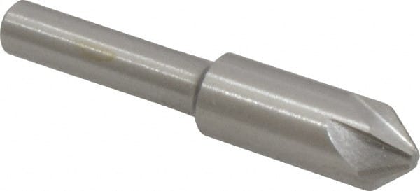 Interstate - 3/8" Head Diam, 1/4" Shank Diam, 6 Flute 82° Cobalt Countersink - Americas Industrial Supply