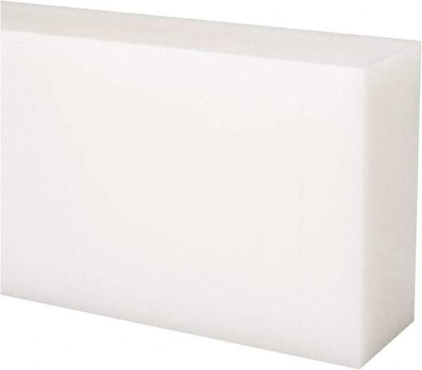 Made in USA - 2 Ft. Long x 3 Inch Wide x 1-1/2 Inch High, Acetal, Rectangular Plastic Bar - Natural - Americas Industrial Supply