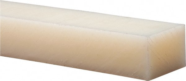 Made in USA - 1' x 3" x 1-1/2" Natural (Color) Nylon 6/6 Rectangular Bar - Americas Industrial Supply