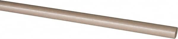 Made in USA - 8' Long, 3/8" Diam, PEEK Plastic Rod - Thermoplastic - Americas Industrial Supply