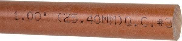 Made in USA - 4' Long, 1" Diam, Polyetherimide (PEI) Plastic Rod - Natural (Color) - Americas Industrial Supply