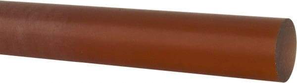Made in USA - 1' Long, 1-1/4" Diam, Polyetherimide (PEI) Plastic Rod - Natural (Color) - Americas Industrial Supply
