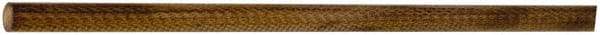 Made in USA - 4' Long, 1-1/4" Diam, Canvas Phenolic Laminate (C/CE) Plastic Rod - Tan-Brown - Americas Industrial Supply