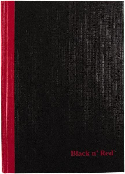 Black n Red - 96 Sheet, 5-1/2 x 8-1/2", Legal (Style) Case Bound Notebook - Black - Americas Industrial Supply