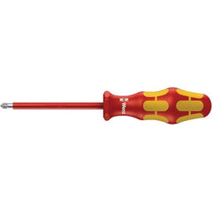 Wera - #1 Point, 3-1/8" Blade Length Insulated Screwdriver - 305mm OAL - Americas Industrial Supply