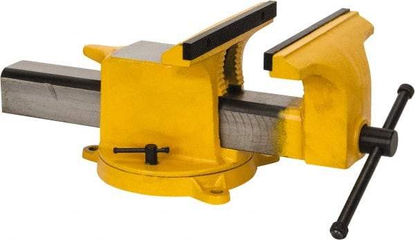 Gibraltar - 10" Jaw Width x 10" Jaw Opening Capacity, 4" Throat Depth, Bench & Pipe Combination Vise - 7/8 to 2-5/8" Pipe Capacity, Swivel Base, Bolt Down Attachment, Steel - Americas Industrial Supply