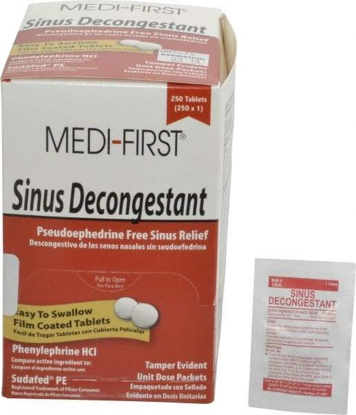Medique - Medi-First Sinus Decongestant Tablets - Sinus Relief - Americas Industrial Supply