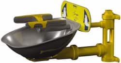 Bradley - Wall Mount, Stainless Steel Bowl, Eye & Face Wash Station - 1/2" Inlet, 30 psi Flow, 3 GPM Flow Rate - Americas Industrial Supply