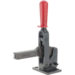 De-Sta-Co - 2,749 Lb Holding Capacity, Vertical Handle, Manual Hold Down Toggle Clamp - 74° Handle Movement, 147° Bar Opening, Solid Bar, Flanged Base, Oxide Finish, Forged Alloy Steel - Americas Industrial Supply