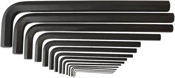 Bondhus - 15 Piece L-Key Hex Key Set - Hex Range 0.89 to 19mm, 15" OAL, Protanium High Torque Steel - Americas Industrial Supply
