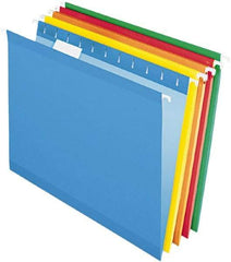 Pendaflex - 8-1/2 x 11", Letter Size, Assorted Colors, Standard Hanging File Folders - 11 Point Stock, 1/5 Tab Cut Location - Americas Industrial Supply