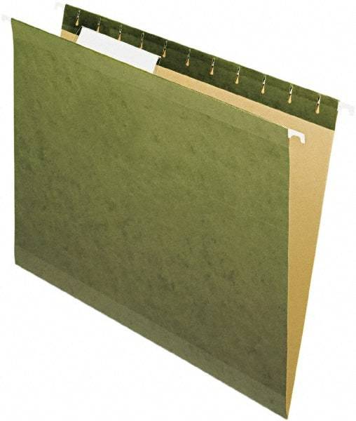 Pendaflex - 8-1/2 x 11", Letter Size, Standard Green, Standard Hanging File Folders - 11 Point Stock - Americas Industrial Supply