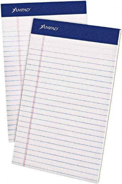 AMPAD - 50 Sheet, 5 x 8", Jr. Legal (Style) Writing Pad - White - Americas Industrial Supply
