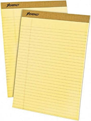 AMPAD - 50 Sheet, 8-1/2 x 11-3/4", Legal (Style) Writing Pad - Canary - Americas Industrial Supply