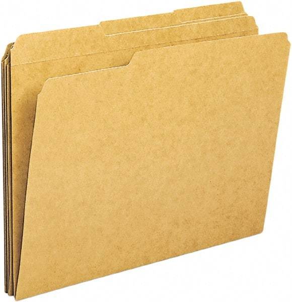 Samsill - 8-1/2 x 11", Letter Size, Kraft, File Folders with Top Tab - 11 Point Stock, 1/3 Tab Cut Location - Americas Industrial Supply