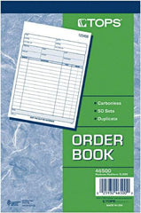 TOPS - 50 Sheet, 5-9/16 x 7-15/16", Sales Order Book - White - Americas Industrial Supply