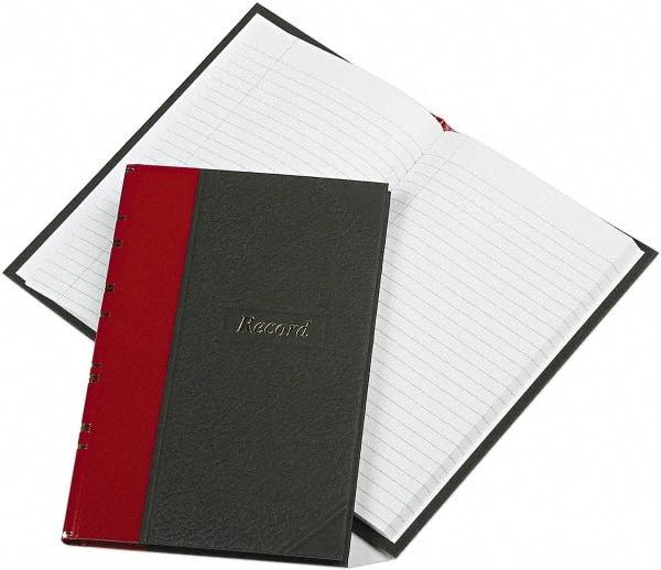 Boorum & Pease - 144 Sheet, 5-1/4 x 7-7/8", Record Rule Record/Account Book - Black & Red - Americas Industrial Supply