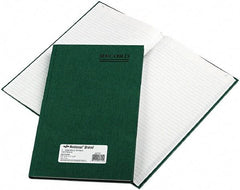 National Brand - 150 Sheet, 12-1/4 x 7-1/4", Record Rule Record/Account Book - Green - Americas Industrial Supply