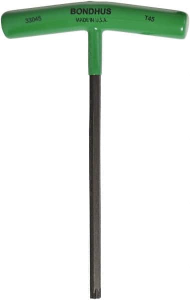 Bondhus - T45 Standard Torx Key - T-Handle Cushion Grip, Protanium High Torque Steel - Americas Industrial Supply