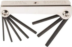 Bondhus - 8 Piece T9 to T40 Fold-Up Torx Key Set - T9, T10, T15, T20, T25, T27, T30, T40 Torx Size - Americas Industrial Supply