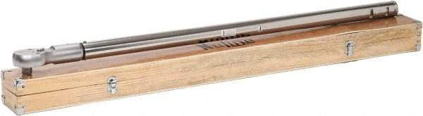 Value Collection - 1" Drive Micrometer Type Ratchet Head Torque Wrench - 660 Ft/Lb to 2,200 Ft/Lb Torque, 60" OAL, 7-1/2 Ft/Lb Graduation - Americas Industrial Supply