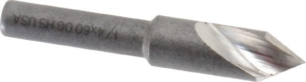Cleveland - 1/4" Head Diam, 3/16" Shank Diam, 1 Flute 60° High Speed Steel Countersink - Americas Industrial Supply