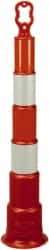 PRO-SAFE - 42" High x 8" Wide Reflective Trim Line Channelizer Post - High Density Polyethylene (HDPE), 4 Lbs, Orange - Americas Industrial Supply