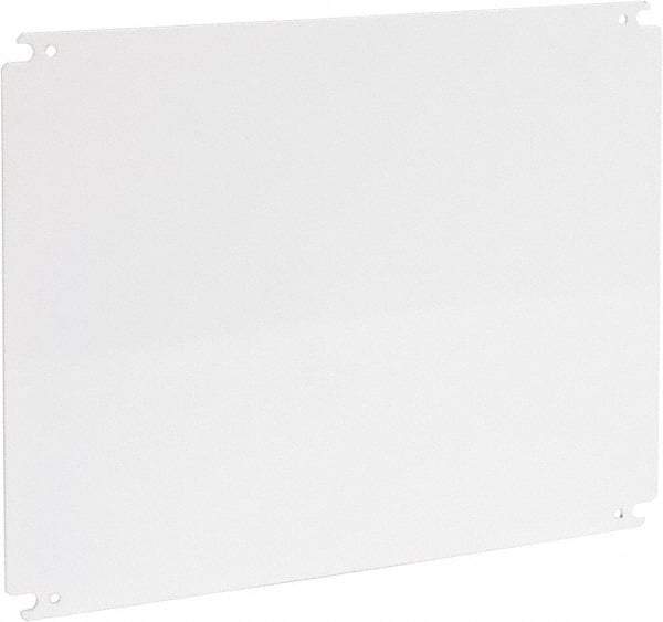 Cooper B-Line - 14" OAW x 18" OAH Powder Coat Finish Electrical Enclosure Nonperforated Panel - 20" x 16" Box, 12 Gauge Steel, Use with 162010-SD/16206-SD/16208-SD/201610-SD/201610-SDW/20166-FM/20166-SD/20166-SDW/20168-SD/20168-SDW - Americas Industrial Supply