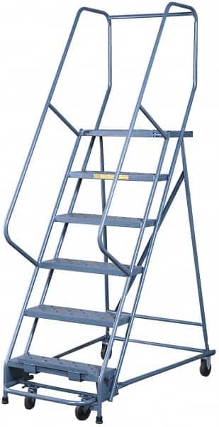 Gillis - 11.66' High 300 Lb Capacity 11 Step Rolling Ladder - Americas Industrial Supply