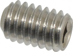 Value Collection - 5/16-18 UNC, 1/2" OAL, Flat Point Set Screw - Grade Austenitic A2 Stainless Steel, 5/32" Key - Americas Industrial Supply