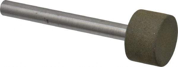 Made in USA - 3/4" Head Diam x 1/2" Head Thickness CBN Grinding Pin - 1/4" Shank Diam - Americas Industrial Supply