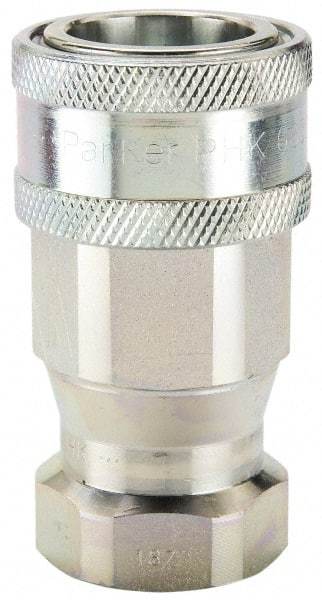 Parker - 1-5/16-12 SAE Steel Hydraulic Hose O-Ring Boss Coupler & Female Fitting - 4,000 psi - Americas Industrial Supply