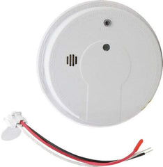 Kidde - 5.6 Inch Diameter, AC Wire In 120 Volt Smoke Alarm - 85 dB Decibel Rating, 9V Battery Included, Wall or Indicating Light, Tamper Resistant, Interconnectable - Americas Industrial Supply