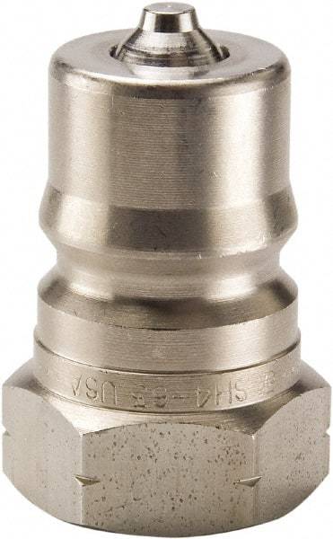 Parker - 1/2 NPTF 303 Stainless Steel Hydraulic Hose Female Pipe Thread Nipple - 1,500 psi, 12 GPM - Americas Industrial Supply