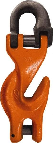 CM - 3/8 Inch Chain Diameter, Grade 100 Clevis Hook - 8,800 Lbs. Load Capacity, 1.16 Inch Inside Diameter, 0.31 Inch Pin Diameter, 0.47 Inch Hook Throat, 7.61 Inch Overall Length, 2.74 Inch Hook Width - Americas Industrial Supply