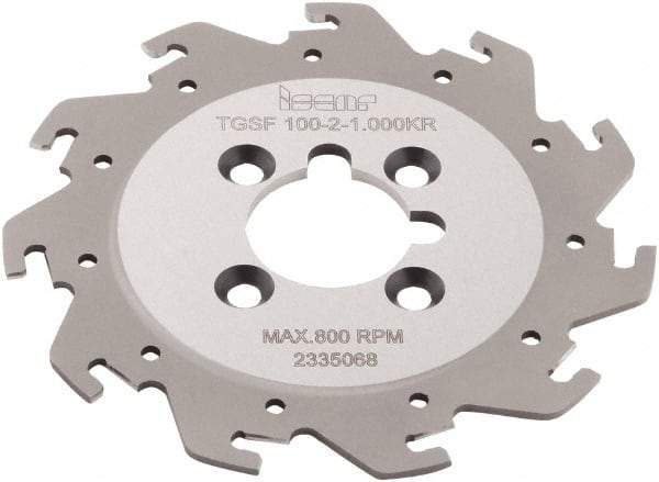 Iscar - Arbor Hole Connection, 0.079" Cutting Width, 1.02" Depth of Cut, 0.065" Cutter Diam, 1" Hole Diam, 11 Tooth Indexable Slotting Cutter - TGSF Toolholder, TAG N2 Insert - Americas Industrial Supply