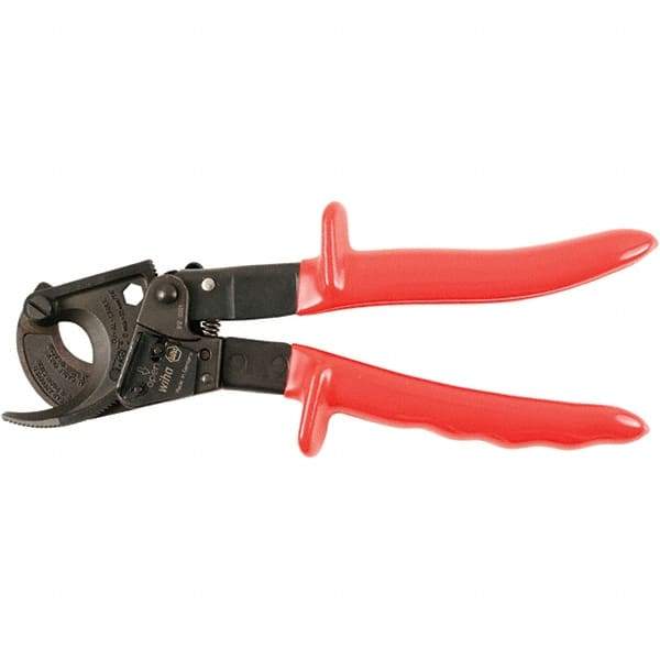 Wiha - 10" OAL, 18 AWG Capacity, Flush Cable Cutter - Curved Head, Urethane Handle - Americas Industrial Supply
