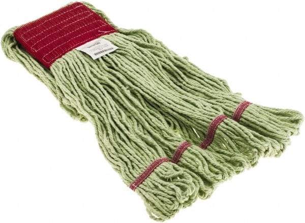 Made in USA - 1-1/4" Large PET Loop End Mop Head - 4 Ply, Clamp Jaw Connection - Americas Industrial Supply